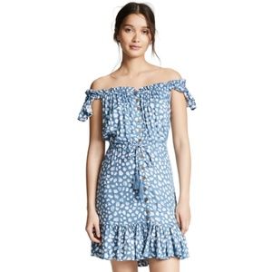 TIARE HAWAII ROSE SHORT DRESS, BLUE, O/S